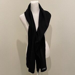 NWT Pink by Victoria Secret Womens Black Knit  Large Scarf​​​​​​​